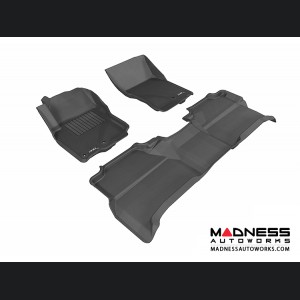 Nissan Frontier Crew Cab Floor Mats (Set of 3) - Black by 3D MAXpider